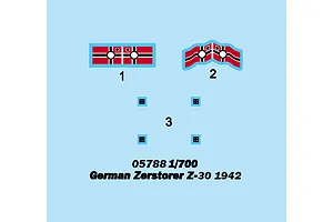 Trumpeter 1/700 German Zerstorer Z-30 1942 Destroyer Plastic Model Kit image 30432