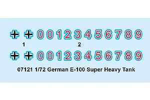 Trumpeter 1/72 German E-100 Super Heavy Tank Scaled Plastic Model Kit image 30454