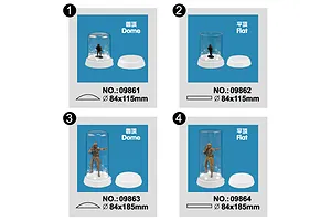 Trumpeter Model Plastic Display Case 84x115mm w/ LED image 30467