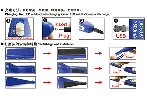 Trumpeter Master Tools Modelers Electric Sander & Polisher Kit w/ USB Charger image 30505