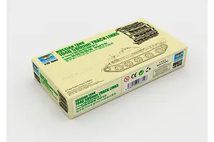 Trumpeter 1/35 scale Russian 1946 580mm tank track links model kit box, showing product name, scale, and line art of a tank.