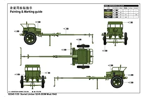 Trumpeter 1/35 Soviet 1942 Limber 52-R-353M Scaled Plastic Model Kit image 30536