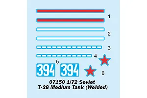Trumpeter 1/72 Soviet T-28 Medium (Welded) Tank Scaled Plastic Model Kit image 30558