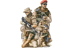 Trumpeter 1/35 German Modern ISAF Soldiers (Afghanistan) Scaled Plastic Model Kit image 30630