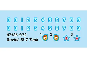 Trumpeter 1/72 Soviet JS-7 Tank Scaled Plastic Model Kit image 30657