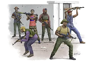 Trumpeter 1/35 African Freedom fighter Scaled Plastic Model Kit image 30665