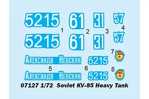Trumpeter 1/72 Soviet KV-85 Heavy Tank Scaled Plastic Model Kit image 30671