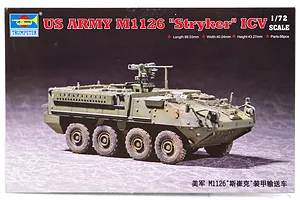 Trumpeter 1/72 U.S. Army M1126 Stryker ICV Armoured Personnel Carrier Scaled Plastic Model Kit image 30683