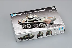 Trumpeter 1/72 U.S.M.C LAV-25 Light Armoured Vehicle Scaled Plastic Model Kit image 30692
