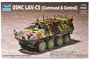 Trumpeter 1/72 U.S.M.C LAV-C2 (Command & Control) Armoured Vehicle Scaled Plastic Model Kit image 30693