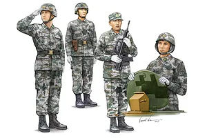 Trumpeter 1/35 PLA Tank Crew Scaled Plastic Model Kit image 30748