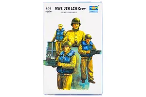 Trumpeter 1/35 USN WWII LCN Crew Scaled Plastic Model Kit image 30754