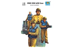 Trumpeter 1/35 USN WWII LCN Crew Scaled Plastic Model Kit image 30755