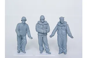 Trumpeter 1/35 USN WWII LCN Crew Scaled Plastic Model Kit image 30760