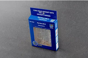 Trumpeter 1/350 scale PLA Navy SH-5 aircraft model kit packaging box on a dark grey surface.