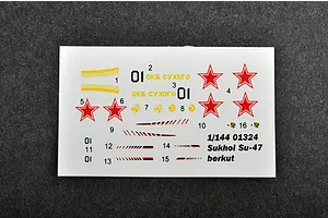 Trumpeter 1/144 Sukhoi SU-47 Berkut Fighter Jet Scaled Plastic Model Kit image 30781