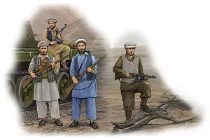 Trumpeter 1/35 Afghan Rebels Scaled Plastic Model Kit image 30800