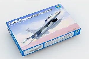Trumpeter 1/144 F-16B/D Falcon Block 15/30 Fighter Jet Scaled Plastic Model Kit image 30833