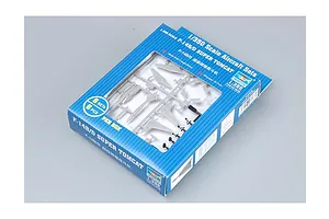 Trumpeter 1/350 scale F-14B/D Super Tomcat plastic model aircraft kit box containing 6 sets of model parts.