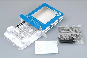 Trumpeter 1/350 scale F-14B/D Super Tomcat model kit parts including plastic sprues, decals, and packaging box.