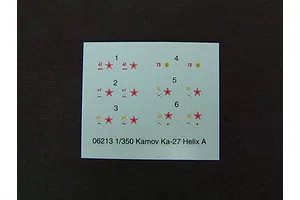 Trumpeter 1/350 Kamov Ka-27 Helix A Helicopter (6Pcs) for Aircraft Carrier Scaled Plastic Model Kit image 30859