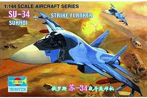 Trumpeter 1/144 SU-34 Strike Flanker Jet Scaled Plastic Model Kit image 30883