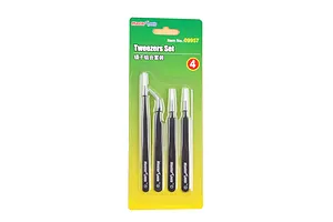 Trumpeter Master Tools Modelers Tweezers Set 4Pcs image 30911