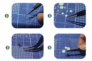 Trumpeter Master Tools Modelers Tweezers Set 4Pcs image 30912