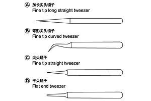 Trumpeter Master Tools Modelers Tweezers Set 4Pcs image 30913