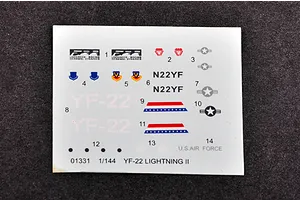 Trumpeter 1/144 YF-22 Lightning II Fighter Jet Scaled Plastic Model Kit image 30929