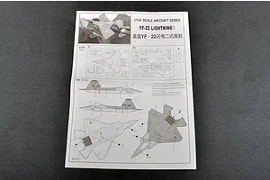 Trumpeter 1/144 YF-22 Lightning II Fighter Jet Scaled Plastic Model Kit image 30930