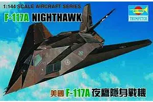 Trumpeter 1/144 F-117A Nighthawk Jet Scaled Plastic Model Kit image 30932