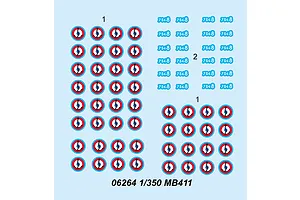Trumpeter 1/350 MB411 Aircraft Sets (12Pcs) for Aircraft Carrier Scaled Plastic Model Kit image 30952