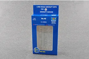 Trumpeter 1/350 scale IMAM Ro.43 aircraft model kit box, showing clear plastic sprues inside the blue packaging.