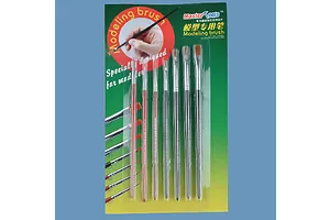 Trumpeter Master Tools Modeling Flat & Pointed Brush Set 7Pcs image 30978