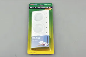 Trumpeter Master Tools paint palette with brush holder in original retail blister packaging.
