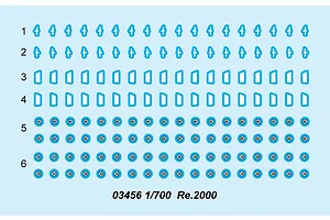 Trumpeter 1/700 Re.2000 Aircraft Sets (18Pcs) for Aircraft Carrier Scaled Plastic Model Kit image 31031
