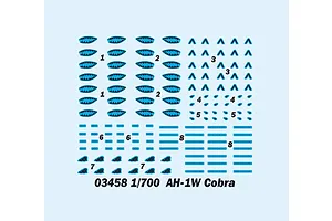 Trumpeter 1/700 AH-1W Cobra Helicopter (12Pcs) for Aircraft Carrier Scaled Plastic Model Kit image 31046