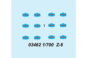 Trumpeter 1/700 Z-8 Helicopter (6Pcs) for Aircraft Carrier Scaled Plastic Model Kit image 31054