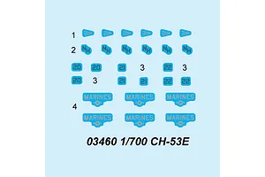 Trumpeter 1/700 CH-53E Helicopter (6Pcs) for Aircraft Carrier Scaled Plastic Model Kit image 31069