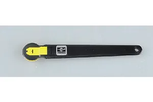 A Trumpeter Master Tools rivet maker tool with a black handle and yellow blade attachment, shown against a plain light grey background.