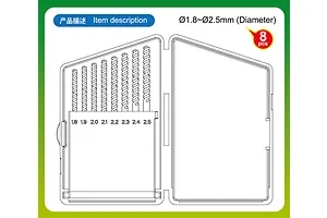Trumpeter Master Tools 1.8, 1.9, 2.0, 2.1, 2.2, 2.3, 2.4, 2.5mm Craft Drill Set image 4