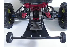 T-Bone Racing Black Traxxas E-Maxx Rear V4 Bumper & Wheelie Bar image 31618