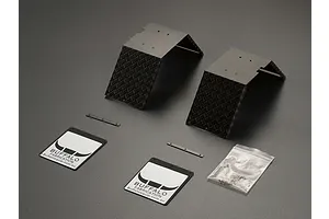 Killerbody 1/10 Black Stainless Steel Rear Fenders ( Fits 3.75" Tyres) w/ Black Rubber Mud Flaps image 31871