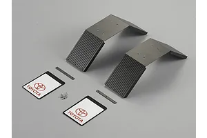 Killerbody 1/10 Black Stainless Steel Rear Fenders ( Fits 3.35" Tyres) w/ Black Rubber Mud Flaps image 31875