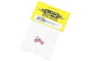 Yeah Racing 4mm Red Aluminium Flanged Serrated Nuts 4Pcs image 32059