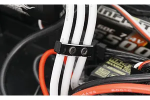 Yeah Racing Black Aluminium 12-14 Gauge Wire Organizer Clamp image 32080