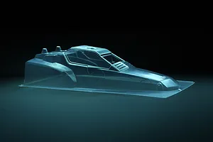 Tamiya 1/10 Hornet Clear Unpainted Body Shell Set image 32361