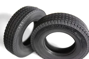 Tamiya 1/14 1.7" Truck Front Hard Rubber Tyres 2Pcs image 32553