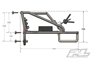 Pro-Line 1/10 Crawler Back-Half Roll Cage Set image 32767